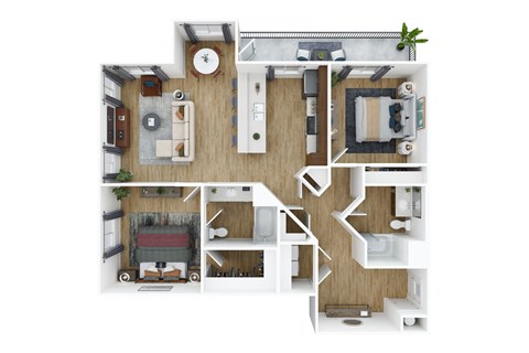 Unit 2B at The Park on Washington, California, 92562